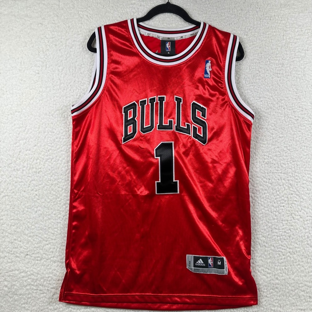 Adidas Basketball Jersey Mens Chicago Bulls Derrick Rose 1 ClimaCool M Red